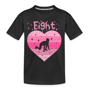 8.Geburtstag Tochter Mädchen Leichtathletik - Kinder Premium Bio T-Shirt - Schwarz - Vorne