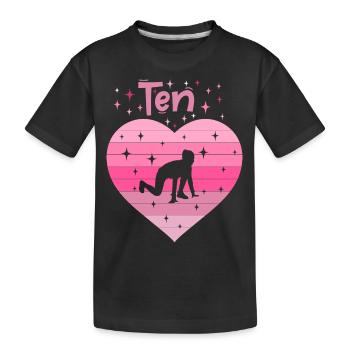 10. Geburtstag Tochter Mädchen Leichtathletik - Kinder Premium Bio T-Shirt - Schwarz - Vorne