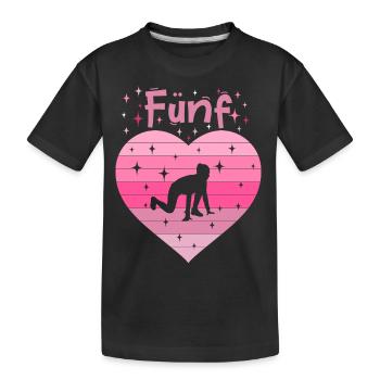5. Geburtstag Tochter Mädchen Leichtathletik - Kinder Premium Bio T-Shirt - Schwarz - Vorne