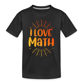 Ich liebe Mathe - Kinder Premium Bio T-Shirt - Schwarz - Vorne
