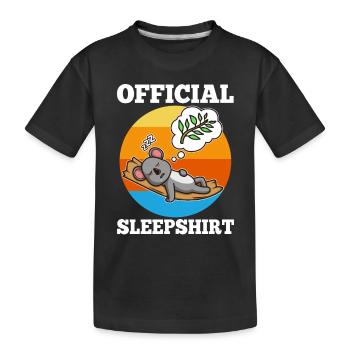 Chemise de couchage officielle Koala - T-shirt bio Premium Enfant - noir - Devant