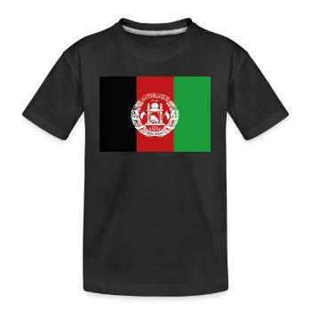 Afghanistan Flagge Afghanistan Country Pride Vintage - Kinder Premium Bio T-Shirt - Schwarz - Vorne