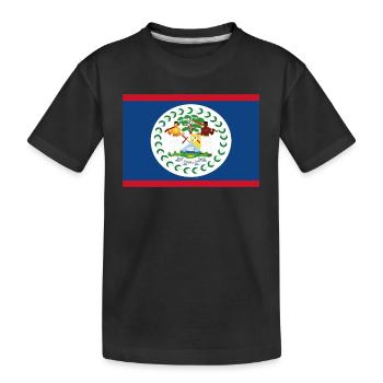 Offizielle Belize Flagge Belizian Country Pride - Kinder Premium Bio T-Shirt - Schwarz - Vorne