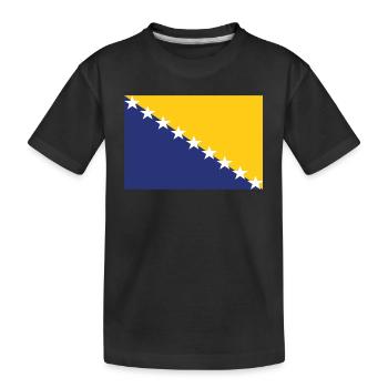 Drapeau officiel de la Bosnie Fierté du pays de Bosnie - T-shirt bio Premium Enfant - noir - Devant