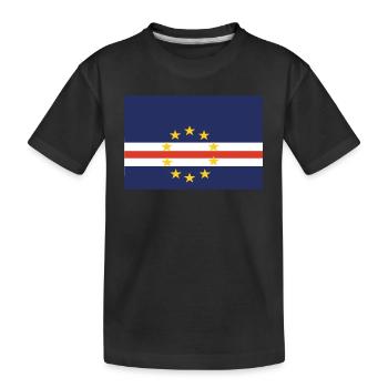Offizielle Kapverda-Flagge Verden Cabo Country - Kinder Premium Bio T-Shirt - Schwarz - Vorne