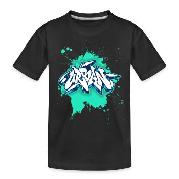Urban graffiti, grunge style, graffiti grunge - Kids' Premium Organic T-Shirt - black - Front