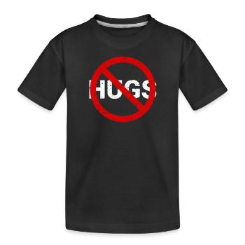 Keine Umarmungen Zeichen Introvert Design für - Kinder Premium Bio T-Shirt - Schwarz - Vorne