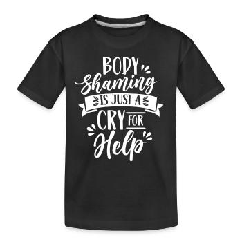 La honte corporelle n’est qu’un cri d’amour - T-shirt bio Premium Enfant - noir - Devant