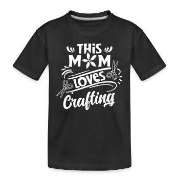 Diese Mutter Liebt Es Zu Basteln Bastel Mama - Kinder Premium Bio T-Shirt - Schwarz - Vorne