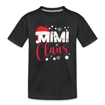 Mimi Claus Santa Noël Pyjamas Family Match - T-shirt bio Premium Enfant - noir - Devant