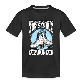 Eislaufen - Kinder Premium Bio T-Shirt - Schwarz - Vorne