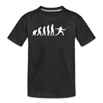 fencing - Kids' Premium Organic T-Shirt - black - Front