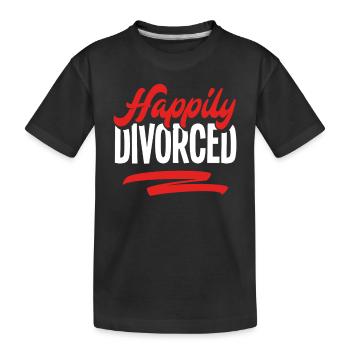 Divorce heureux divorcé - T-shirt bio Premium Enfant - noir - Devant