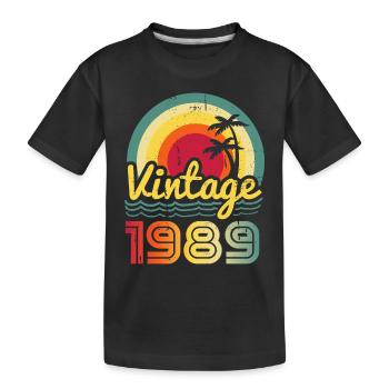 1989 - Kinder Premium Bio T-Shirt - Schwarz - Vorne