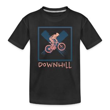 Grunge Downhill - Kids' Premium Organic T-Shirt - black - Front