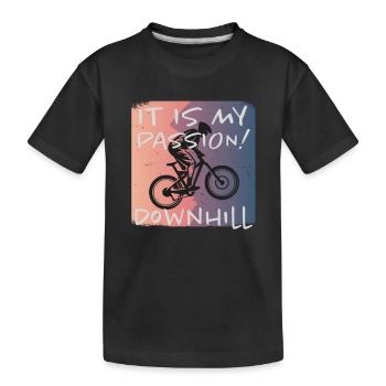 Grunge Downhill - Kids' Premium Organic T-Shirt - black - Front