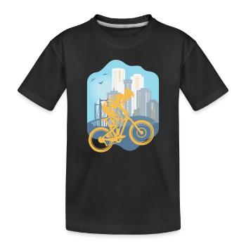 Skyline Downhill - Kids' Premium Organic T-Shirt - black - Front