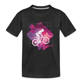 Vaporwave Downhill - Kids' Premium Organic T-Shirt - black - Front