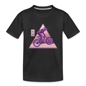 Vaporwave Downhill - Kids' Premium Organic T-Shirt - black - Front