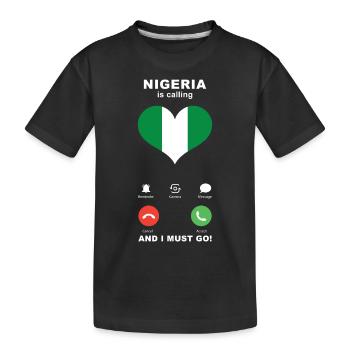 Le Nigeria appelle Nigeria Heart Souvenir - T-shirt bio Premium Enfant - noir - Devant
