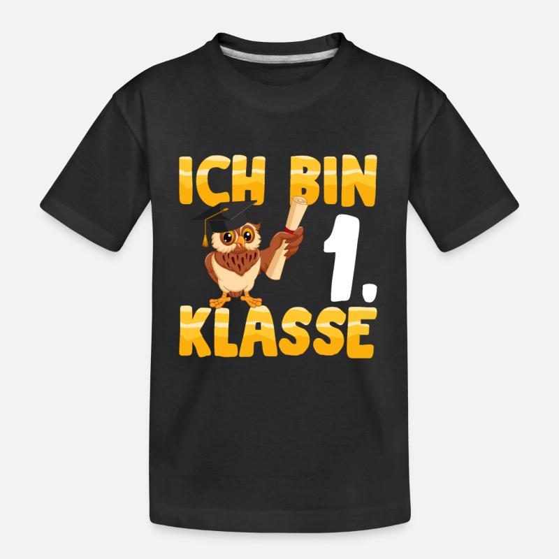 Ich bin 1. Klasse - Kinder Premium Bio T-Shirt - Schwarz