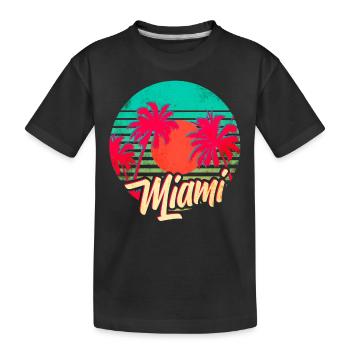 Miami - Kids' Premium Organic T-Shirt - black - Front