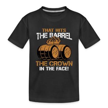 Frappe la couronne du tonneau! - Denglish dit Denglish - T-shirt bio Premium Enfant - noir - Devant