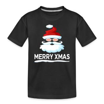Santa Witzig - Kinder Premium Bio T-Shirt - Schwarz - Vorne