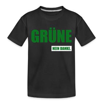 Grüne Nein Danke - Kinder Premium Bio T-Shirt - Schwarz - Vorne