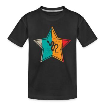 Snake Retro Reptile Python Idée cadeau - T-shirt bio Premium Enfant - noir - Devant