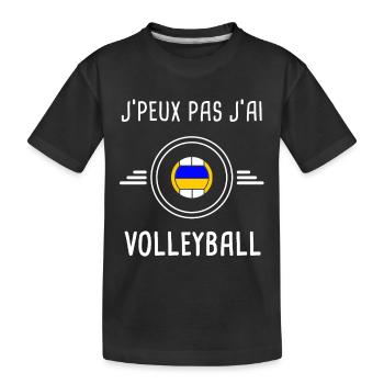 volleyball je peux pas j'ai volleyball volleyeur - T-shirt bio Premium Enfant - noir - Devant