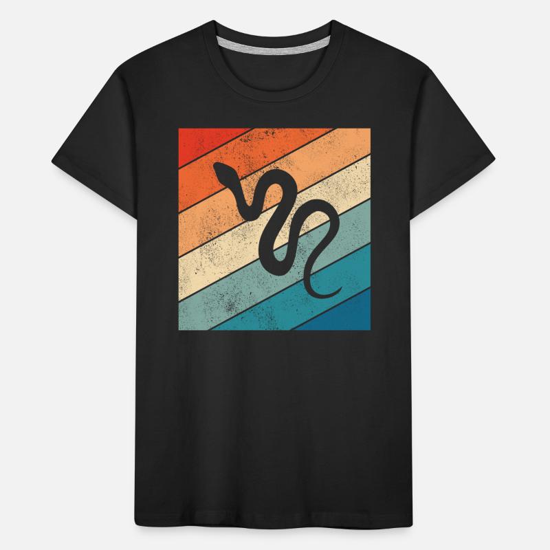 Snake Retro Reptile Python Idée cadeau T-shirt bio Premium Enfant