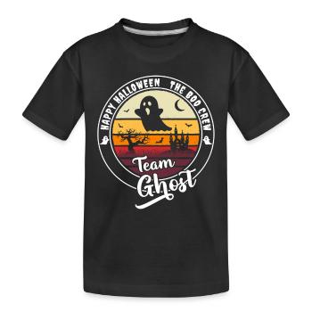 Happy Halloween Team Ghost "the boo crew" - Kids' Premium Organic T-Shirt - black - Front