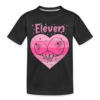 Tischtennis Mädchen 11. Geburtstag - Kinder Premium Bio T-Shirt - Schwarz - Vorne