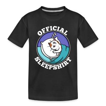 Chemise de sommeil officielle chat - T-shirt bio Premium Enfant - noir - Devant