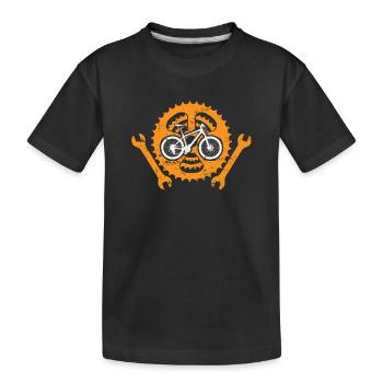 Formation de mécanicien de deux-roues Bicyclette - T-shirt bio Premium Enfant - noir - Devant