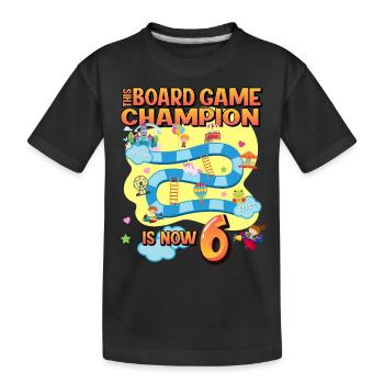 Dieses Brettspiel Champion Ist Jetzt 6 | - Kinder Premium Bio T-Shirt - Schwarz - Vorne