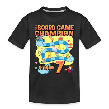 Dieses Brettspiel Champion Ist Jetzt 7 | - Kinder Premium Bio T-Shirt - Schwarz - Vorne