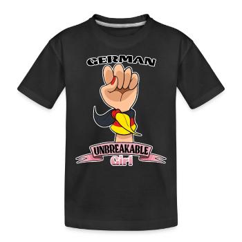 German Girl Unbreakable I German Heritage I - Kinder Premium Bio T-Shirt - Schwarz - Vorne