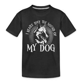 Shepherd Dog Herding Dog Agility Dog Sport Bellen Wau - Kids' Premium Organic T-Shirt - black - Front