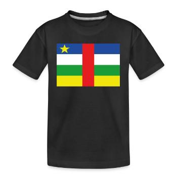Drapeau officiel de la République centrafricaine Afrique - T-shirt bio Premium Enfant - noir - Devant