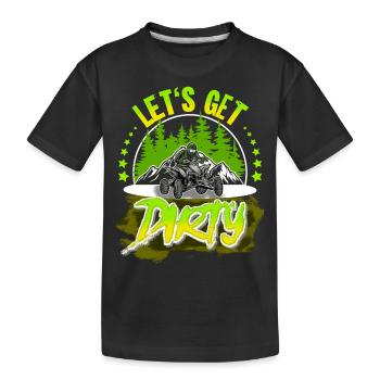 Quad ATV Offroad Quadfahrer - Kinder Premium Bio T-Shirt - Schwarz - Vorne