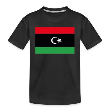 Drapeau officiel de la Libye Fierté du pays libyen - T-shirt bio Premium Enfant - noir - Devant