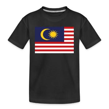 Drapeau officiel de la Malaisie Malaysian Country Pride - T-shirt bio Premium Enfant - noir - Devant