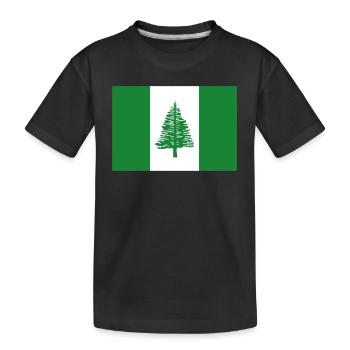 Offizielle Norfolk-Flagge Norfolkan Country Pride - Kinder Premium Bio T-Shirt - Schwarz - Vorne