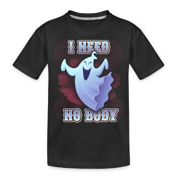Funny Ghost, Saying Halloween Comic Book Style - Kids' Premium Organic T-Shirt - black - Front