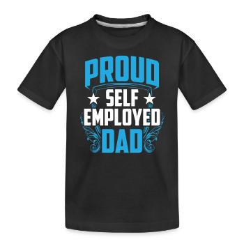 Fier Père travailleur autonome Travailleur autonome - T-shirt bio Premium Enfant - noir - Devant