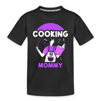 Cuisiner Maman Cuisiner Cuisiner Cuisiner Mère Maman - T-shirt bio Premium Enfant - noir - Devant