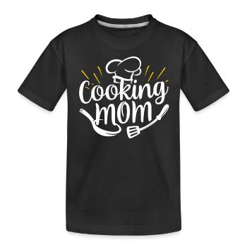 Cuisiner Maman Cuisiner Cuisiner Cuisiner Mère - T-shirt bio Premium Enfant - noir - Devant