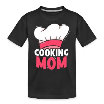 Cooking Mom Cook Cooking Mom Cook - Kids' Premium Organic T-Shirt - black - Front